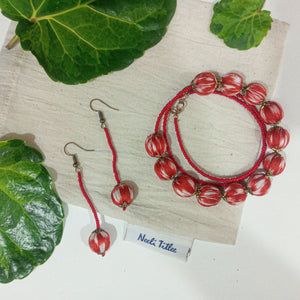 Ria Ikat Jewelry set-Red
