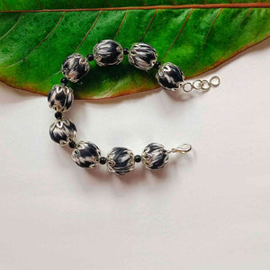Black Beads Ikat Bracelet