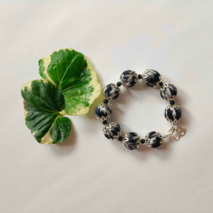 Black Beads Ikat Bracelet